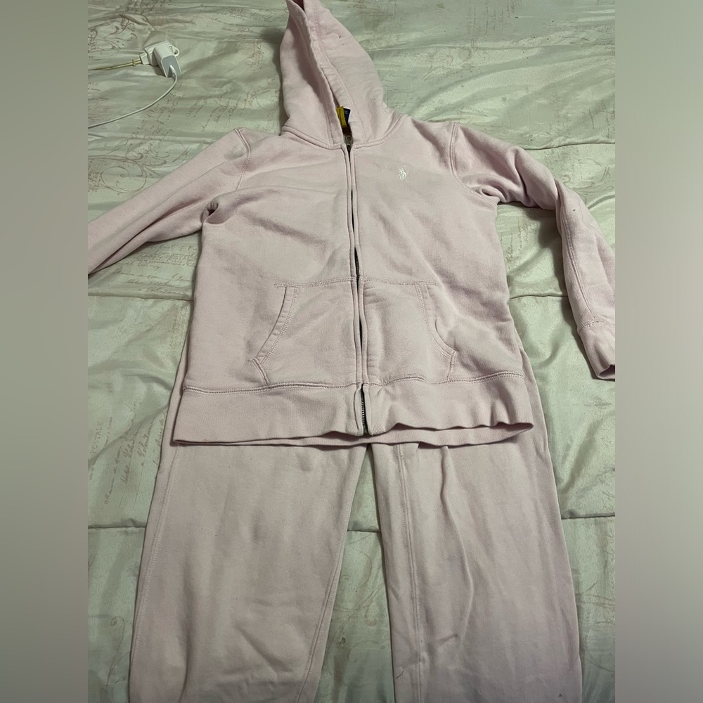 Kids pink polo set